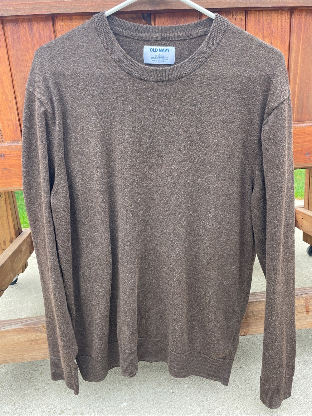 Old Navy Brown Mens Lightweight Crewneck dress shirt